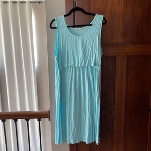 Teal nursing dress